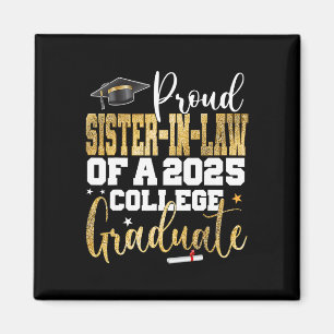 Imã Orgulho Irmã-da-Lei 2025 Formando College Graduati