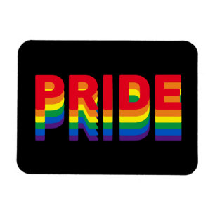 Ímã Orgulho lgbt lgbtq gay arco-íris preto