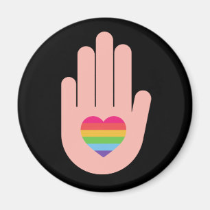 Imã Orgulho lgbtq amor estranho. cor arco-íris