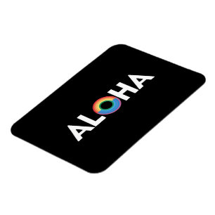 Ímã Orgulho LGBTQ Ilha do Arco-íris Havaí Aloha