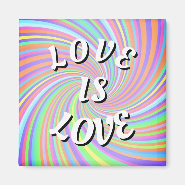 Imã Orgulho Love Is Love Ímã (Frente)