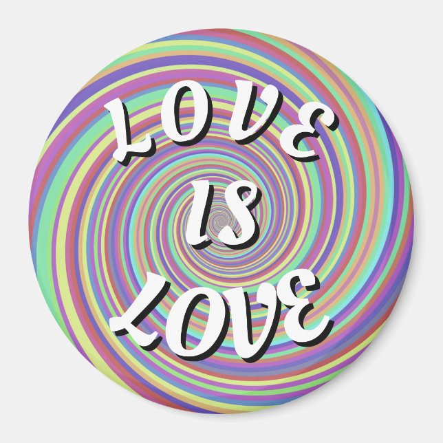 Imã Orgulho Love Is Love Ímã (Frente)