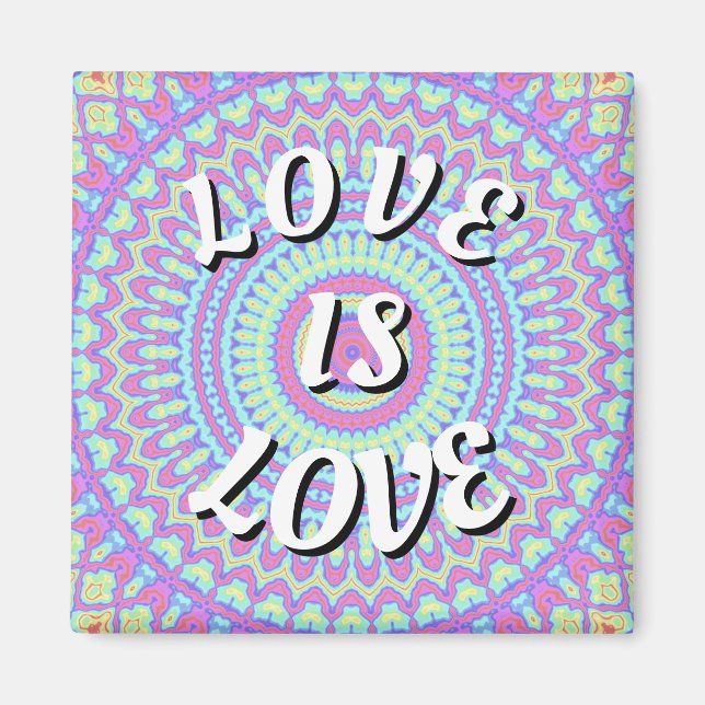 Imã Orgulho Love Is Love Ímã (Frente)