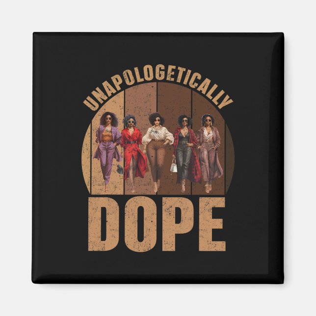 Imã Orgulho Negra Indesculpável de Drogas Afro Black H (Frente)