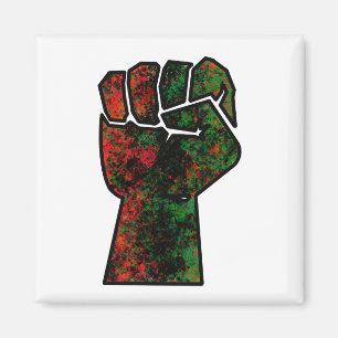 Imã orgulho negro punho vermelho verde bandeira pan-af