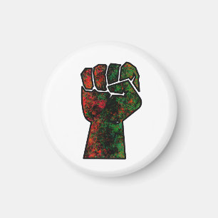Imã orgulho negro punho vermelho verde bandeira pan-af