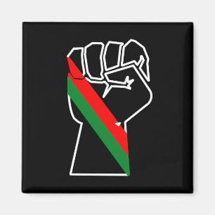 Imã orgulho negro vermelho punho verde pano-africano