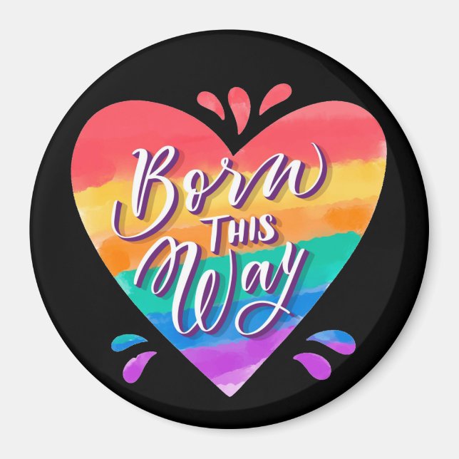 Imã Orgulho Rainbow Love Magnet (Frente)