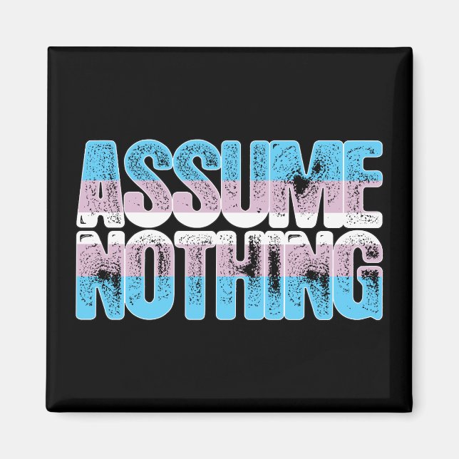 Imã Orgulho Transgênero Não Suponha Nada (Frente)