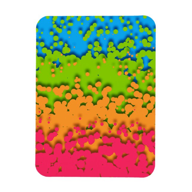 Ímã Orgulhos Panromântico Groovy Retro Bubbly Trippy F (Vertical)