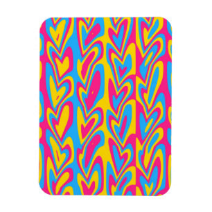 Ímã Orgulhos Pansexuais Groovy Trippy Squiggly Quirky