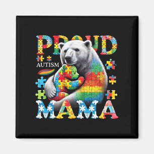 Imã Orgulhosa Autismo Mamãe Ursa Adora Autismo Família