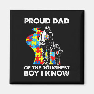 Imã Orgulhosa Autismo, Pai-Pai E Filho Autismo Sensibi