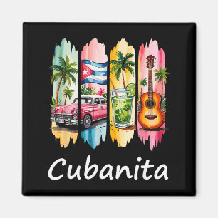 Imã Orgulhosa Cubanita Bandeira Cubana Violão Mojito D