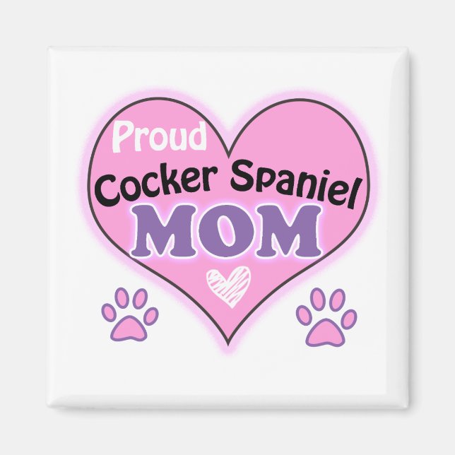 Imã Orgulhosa mãe de Cocker Spaniel (Frente)