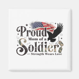 Imã Orgulhosa Mãe Militar Orgulho Soldado Arte