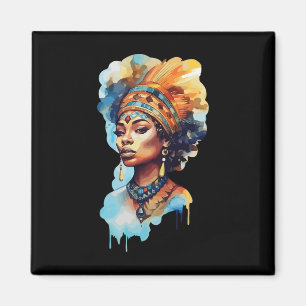 Imã Orgulhosa Mulher Afro-Americana Nativa Espiritual