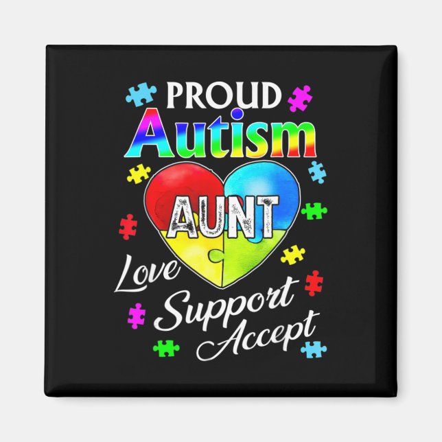Imã Orgulhosa tia Autism Suporte a Awarene (Frente)