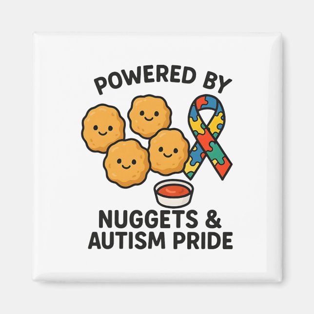 Imã Orgulhosamente Apoiado Por Nuggets De Frango E Aut (Frente)