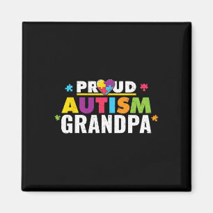Imã Orgulhoso Autismo Avô Fita Quebra-cabeça