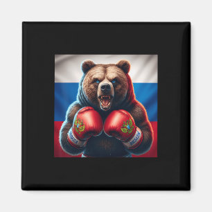 Imã Orgulhoso Boxeador Urso Russo Rússia Kickboxer Box