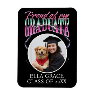 Ímã Orgulhoso da minha formatura Foto personalizada Ch