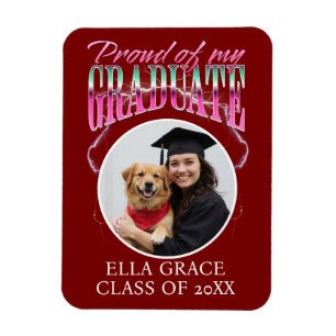 Ímã Orgulhoso da minha formatura Foto personalizada Ch