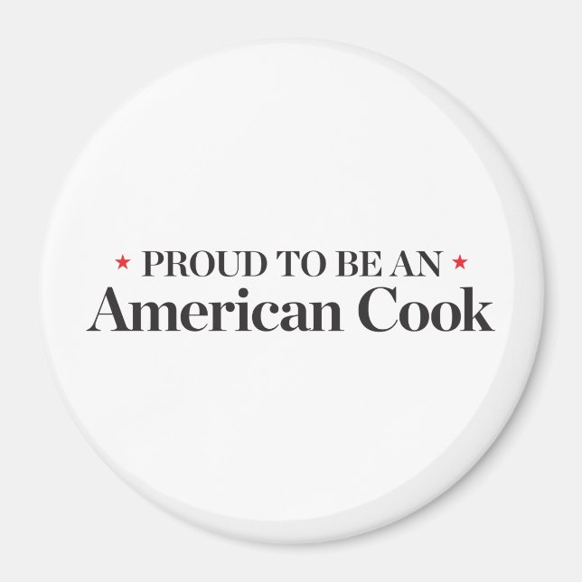 Imã Orgulhoso de ser cozinheiro americano (Frente)