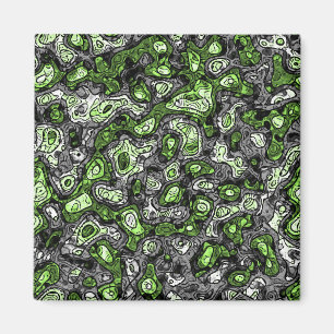 Imã Orgulhoso Groovy Trippy Grungy Funky Abstrato Agên
