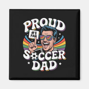 Imã Orgulhoso Pai de Futebol Fã Alegre para Pais _3
