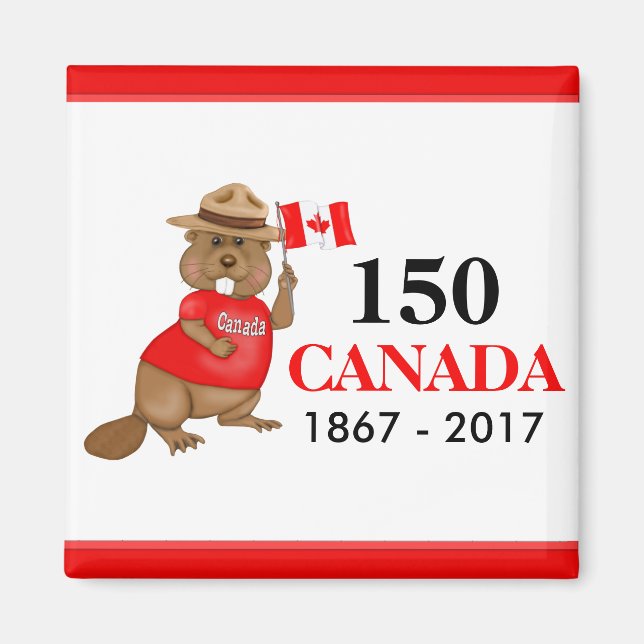 Imã Orgulhoso Vinho Canadiano 150 Aniversário (Frente)