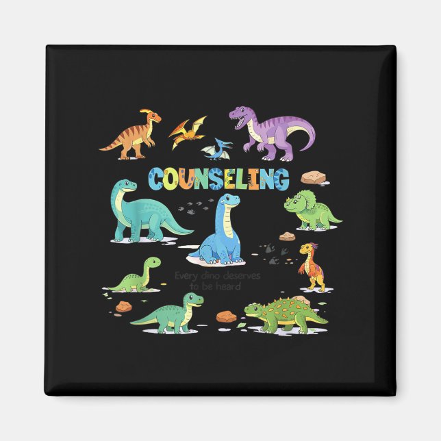 Imã Orientador escolar de aconselhamento de dinossauro (Frente)