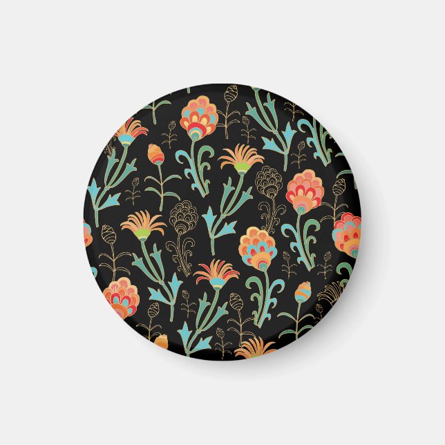 Imã Oriental Floral Elegância Invisível (Frente)