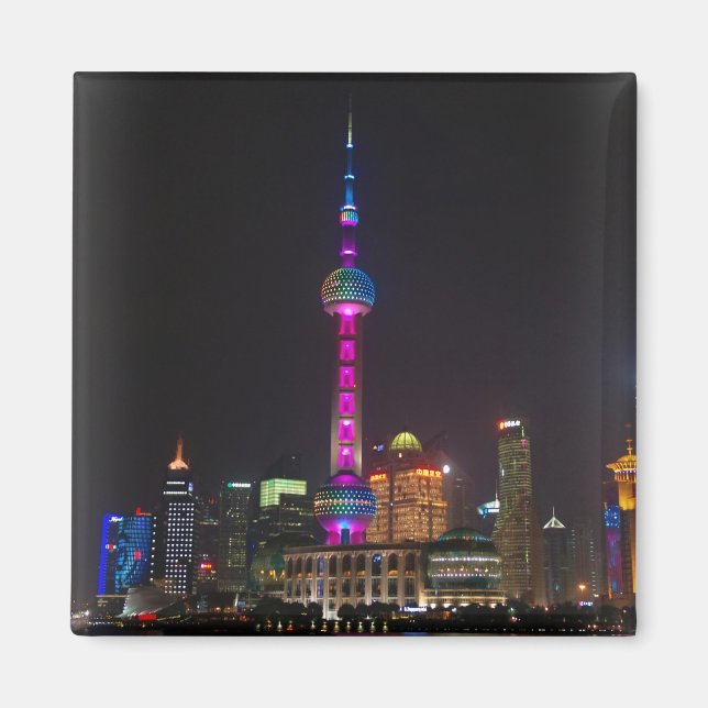 Imã Oriental Pearl Tower - Xangai, China - Magnet (Frente)
