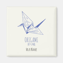 Imã Origami Art Japonês Dobra Art Retro Crane