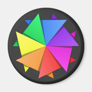 Imã origami do arco-íris