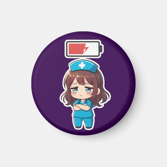 Imã Original Chibi Enfermeira 3.0 - Sem Energia (Frente)