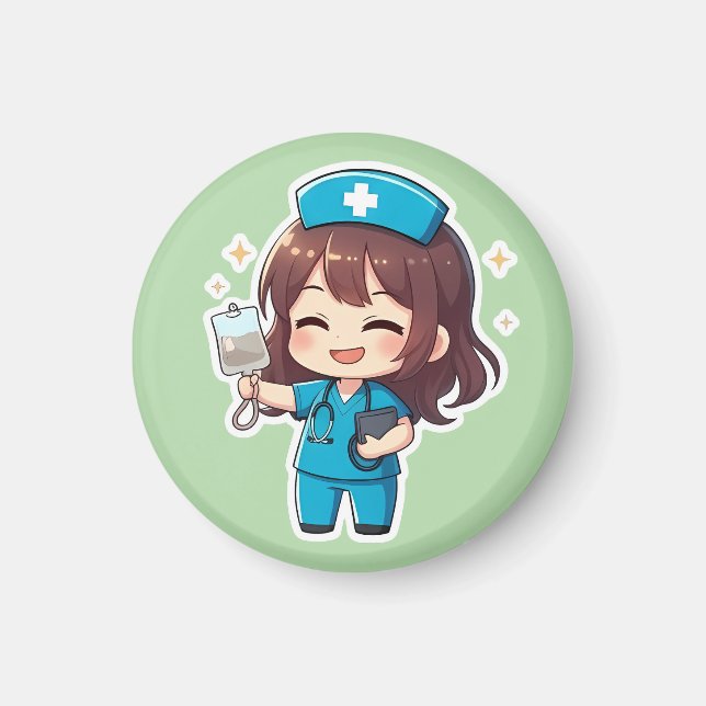 Imã Original Chibi Nurse 2.0 - Healing Energy (Frente)