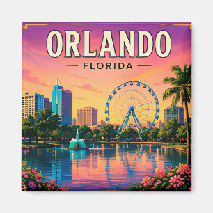 Imã 🎡 Orlando Flórida Horizonte e Lago Eola