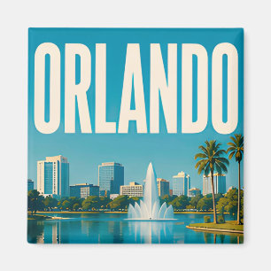 Imã Orlando Lago Eola e Skyline do Centro