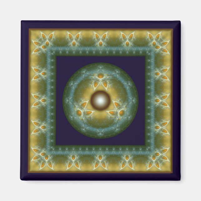 Imã Ornamento colorido simbólico místico (Frente)