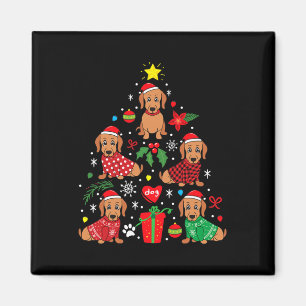 Imã Ornamento de Árvore de Natal Engraçado Cão Engraça
