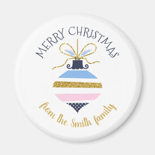 Imã Ornamento de Árvore de Natal Moderno Personalizado