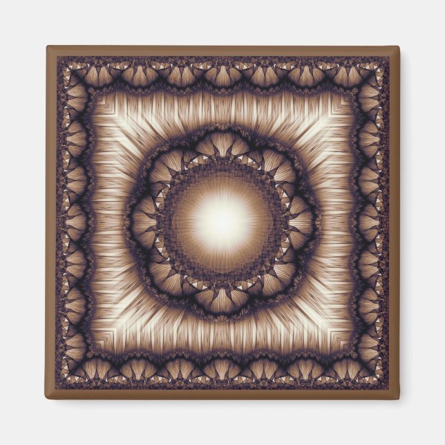 Imã ornamento floral moderno brilhante (Frente)