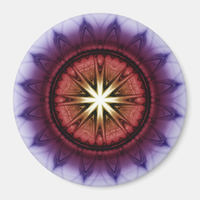 Imã Ornamento fractal simbólico místico (Frente)