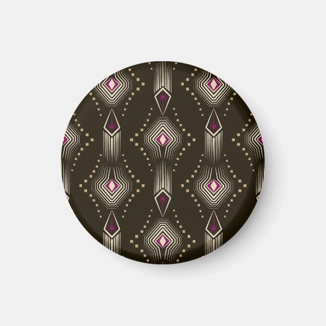 Imã Ornamento Geométrico Antiguo Art Deco (Frente)