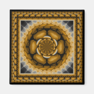 Imã Ornamento radiante floral brilhante
