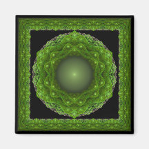 Ornamento verde enquadrado na Fractal