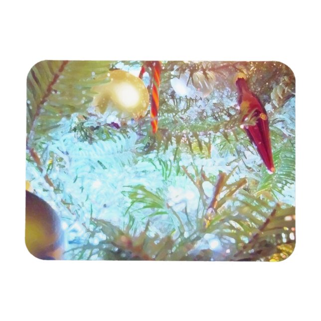 Ímã Ornamentos de Férias à Luz (Horizontal)