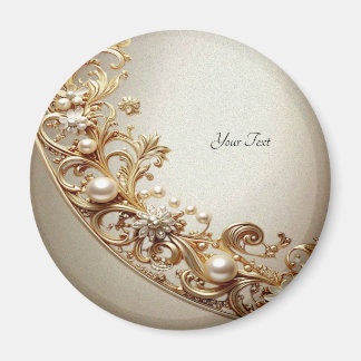Imã Ornate Gold Flourish Magnet